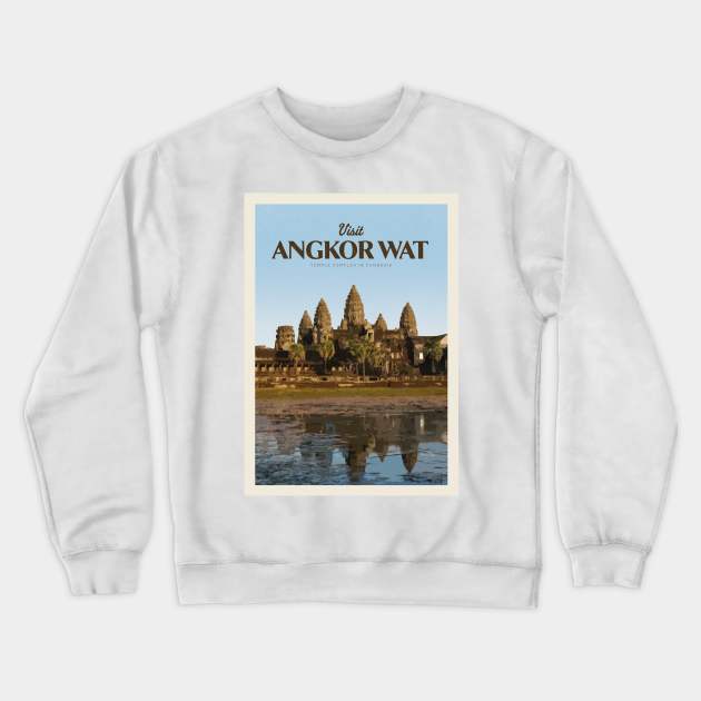 Visit Angkor Wat Crewneck Sweatshirt by Mercury Club